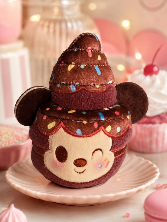 Disney Other - Disney Mickey Mouse Chocolate Cupcake Plush 5" Kawaii Sweets Mini Collectible